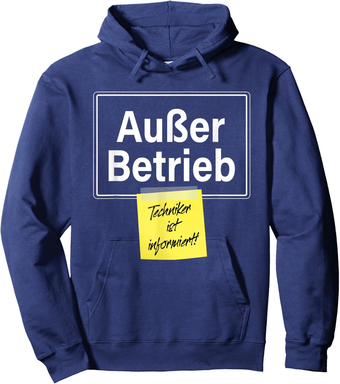 "Out of Operation" Technician Is Informed Faul Funny Office , black Hoodie - Hoodie | Navy
