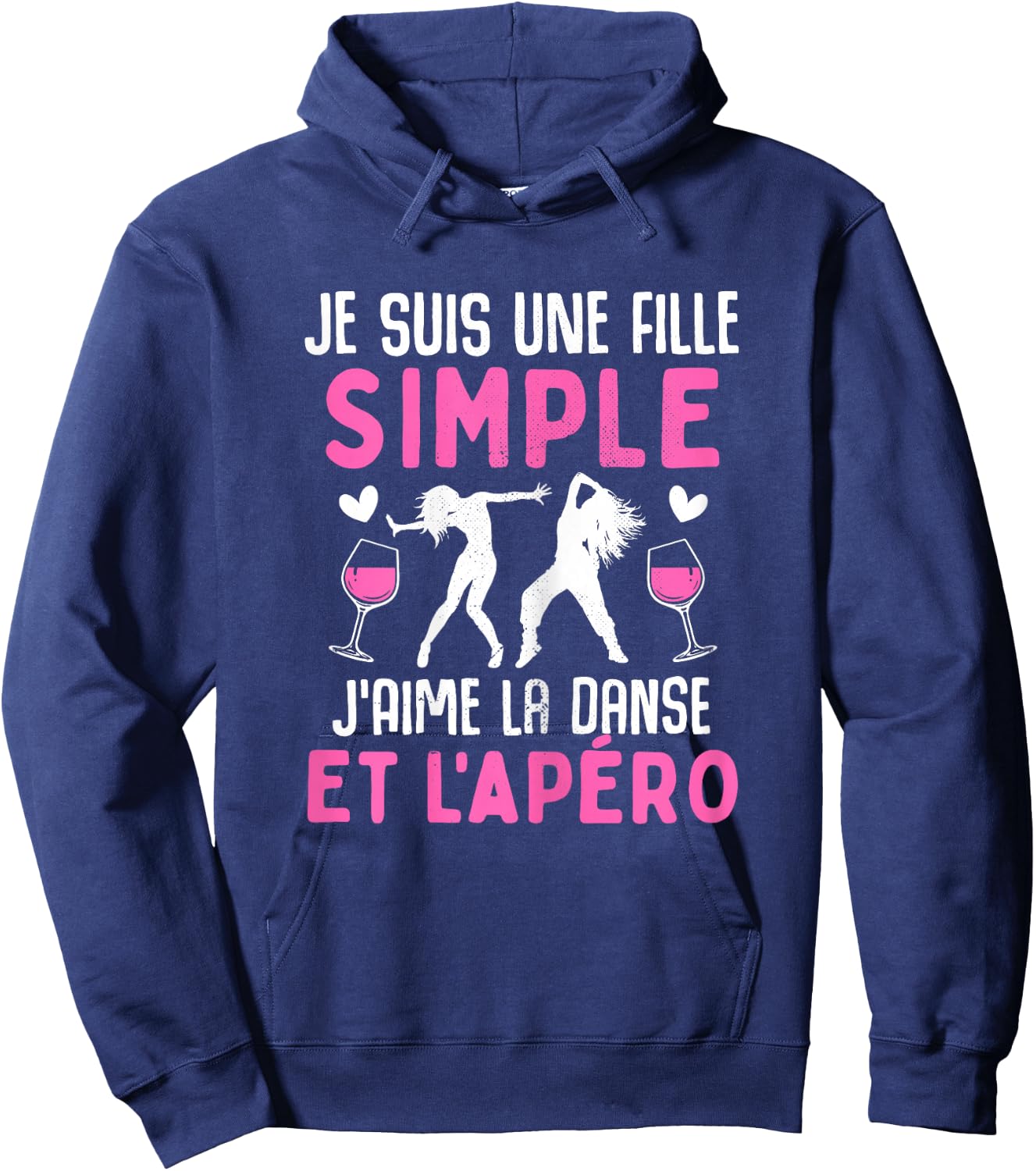 Simple Girl I Love Dance Aperitif Funny Dancer Dancer , Black Hoodie - Hoodie | Navy