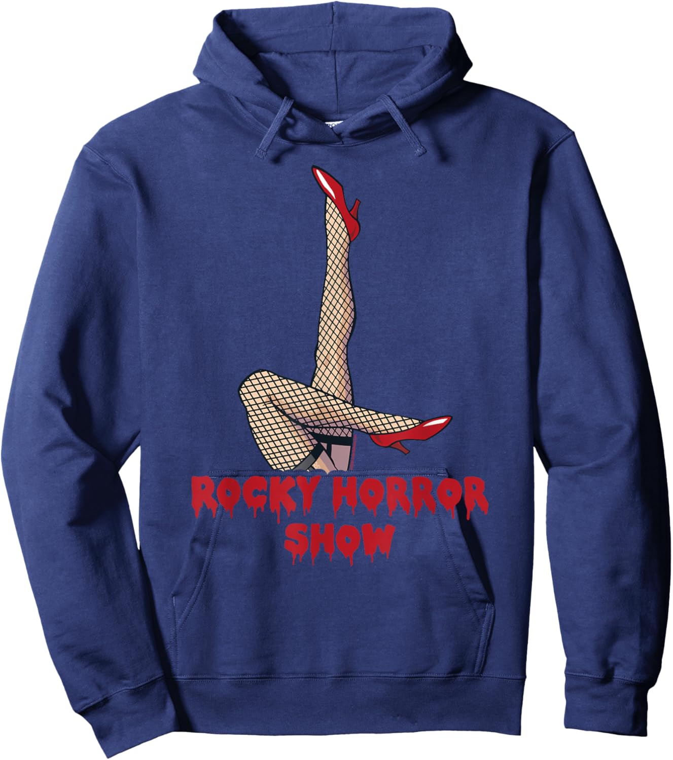 Rocky Horror Show Logo with Legs Up Hoodie - Hoodie | Navy