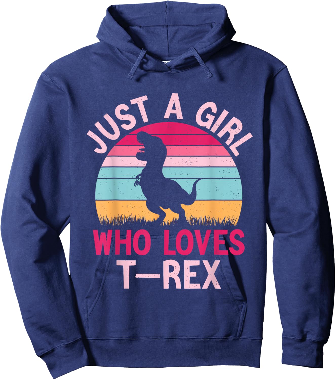 Women Dinosaur Shirt For Girls Just A Girl Who Loves T-Rex Hoodie - Hoodie | Navy