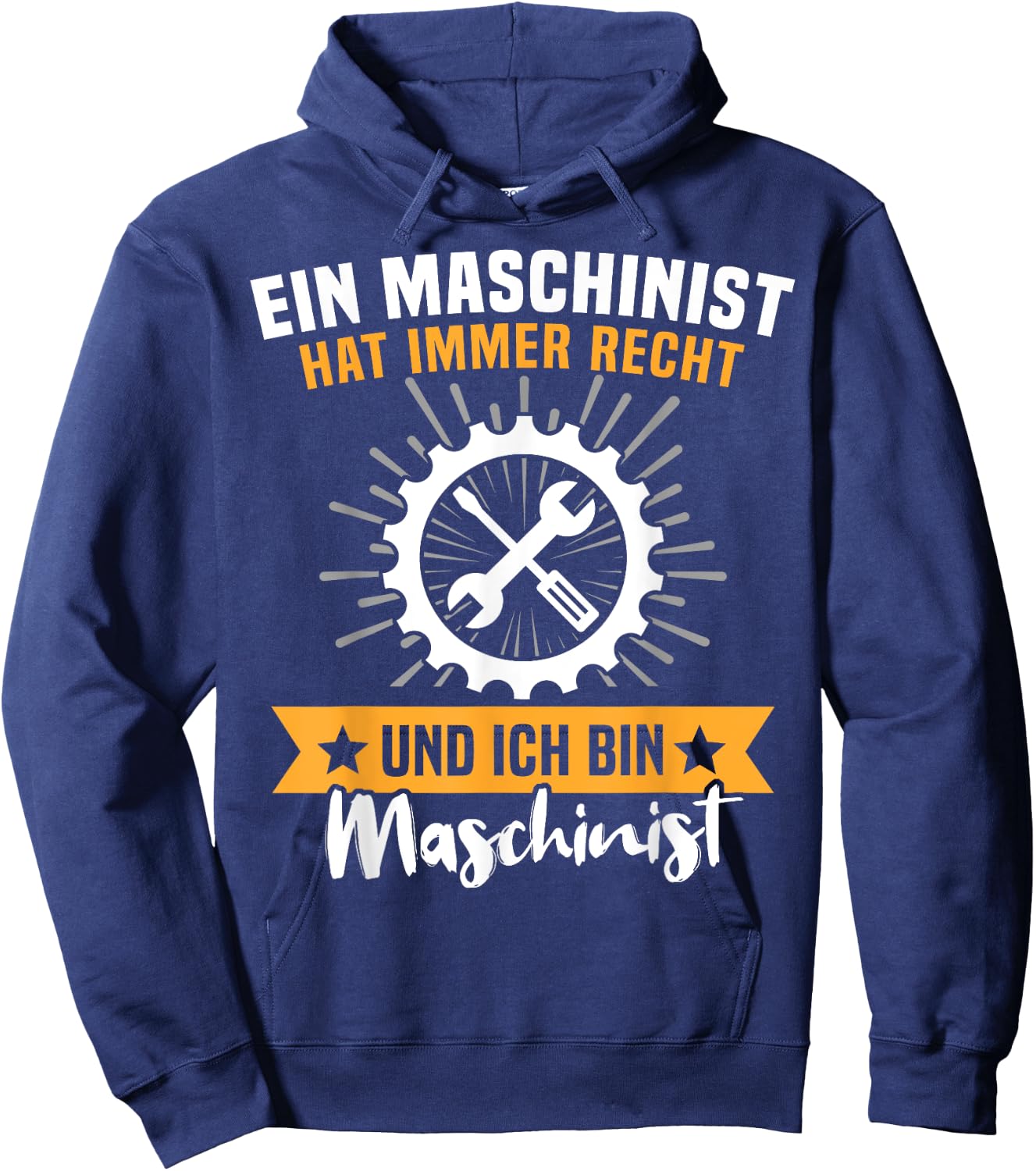 with German Text "Voluntige Feuerwehr" ("Voluntary Fire"), black, s Hoodie - Hoodie | Navy
