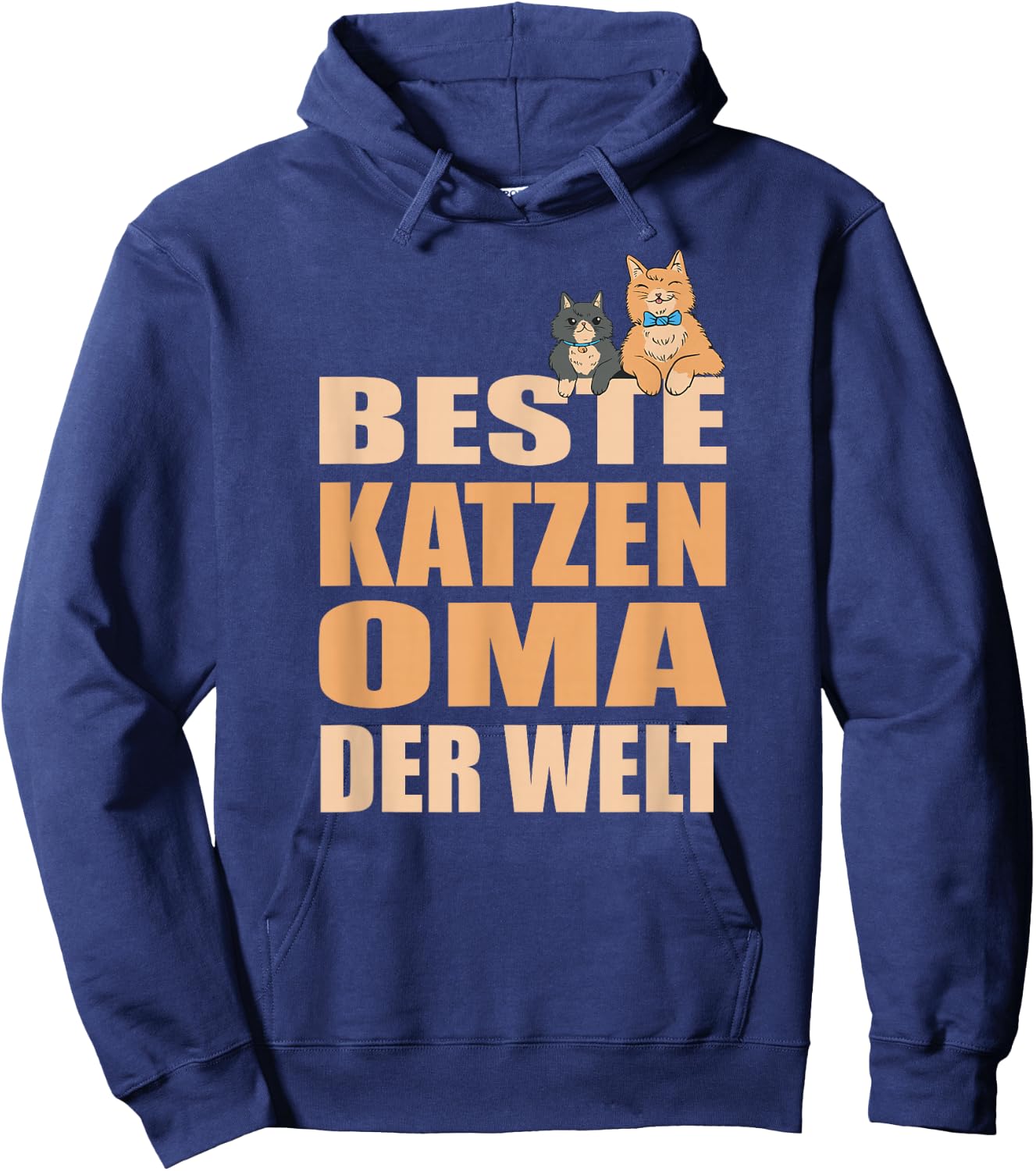 Beste Katzenoma Der Welt Katzenmama Katze Mama Katzen Oma Hoodie - Hoodie | Navy