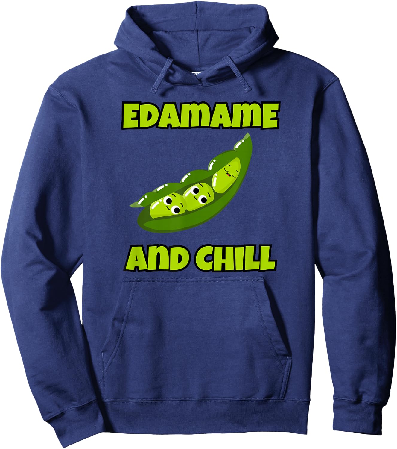 Edamame & Chill - Edamame , black Hoodie - Hoodie | Navy