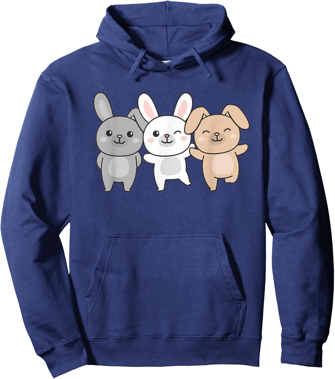 Rabbit Cute Animals for Children Manga Rabbits Hoodie - Hoodie | Navy
