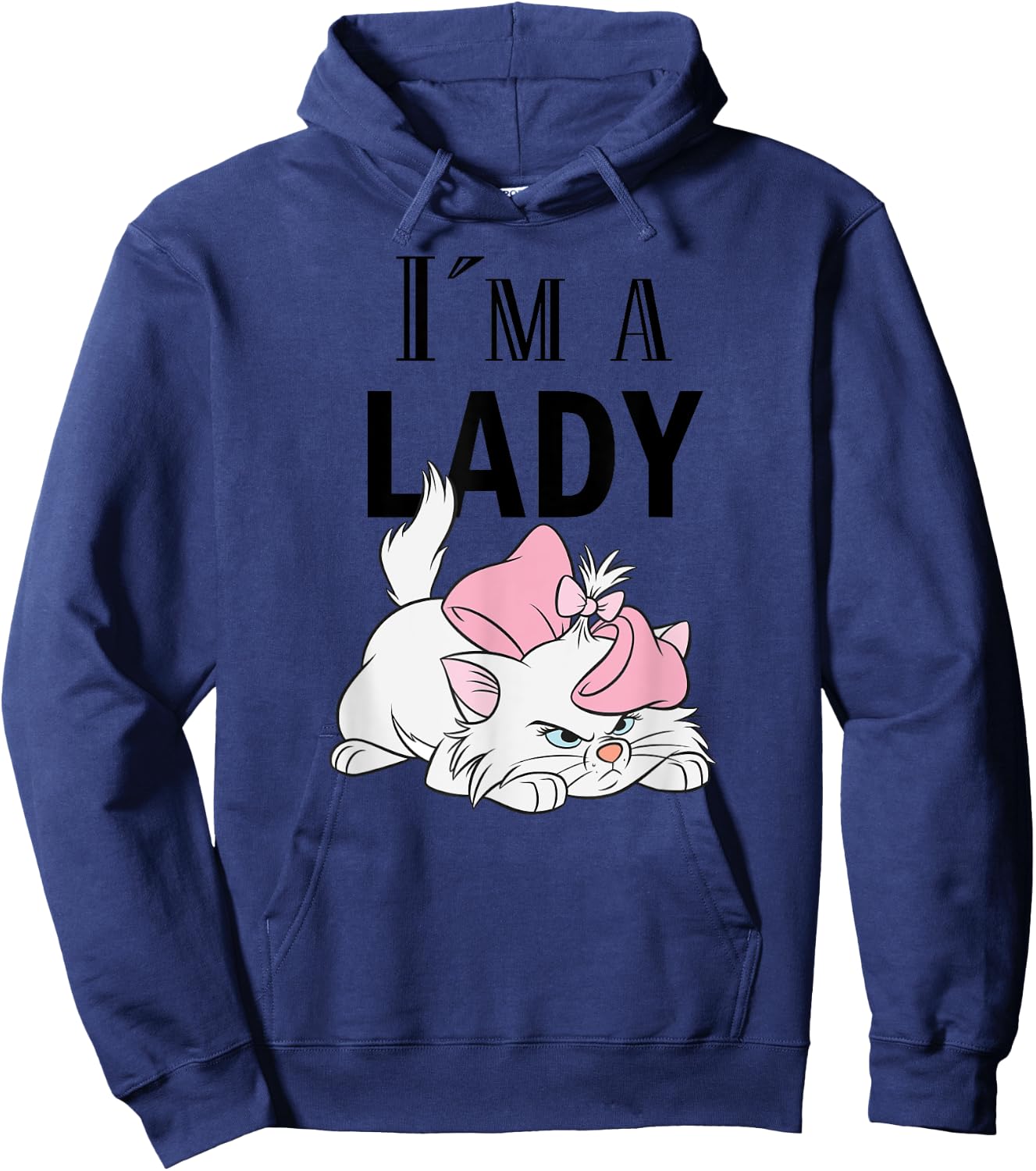 Aristocats, I'm a Lady Cat , grey, S Hoodie - Hoodie | Navy