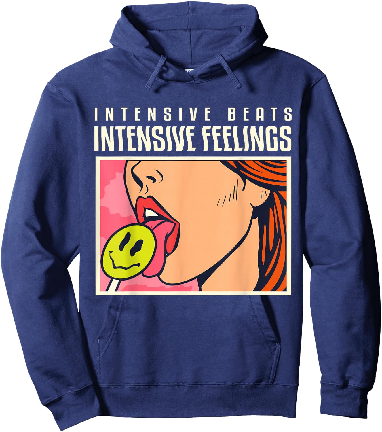 Techno - Intensive Gefühle - ACID Lollipop Hoodie - Hoodie | Navy