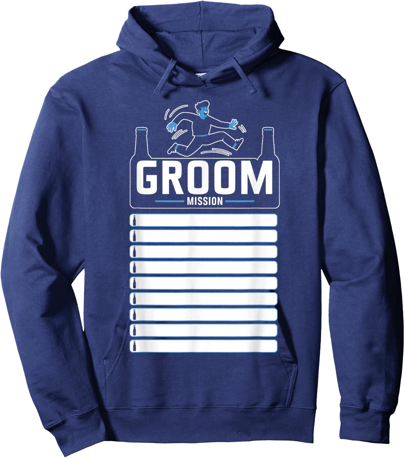 Bachelor Party Checklist Groom Mission Funny Hoodie - Hoodie | Navy
