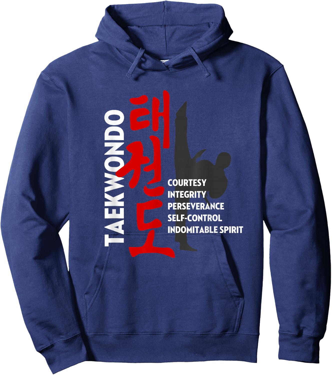 Taekwondo Tenets - Martial Arts Hoodie - Hoodie | Navy