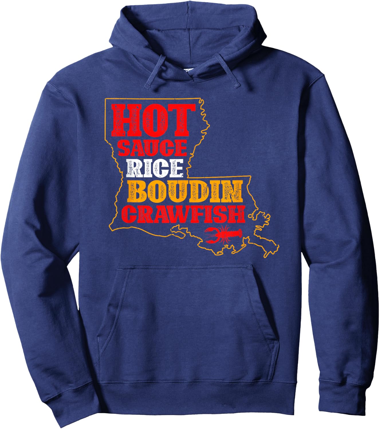 Hot Sauce Rice Boudin Crawfish Boil Louisiana Cajun Hoodie - Hoodie | Navy