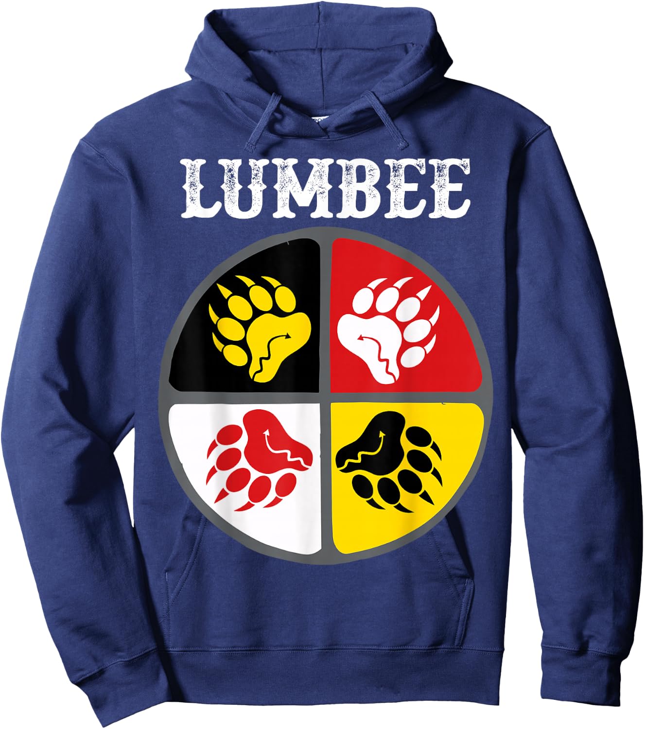 Lumbee Tribe Indian Medicine Wheel Hoodie - Hoodie | Navy