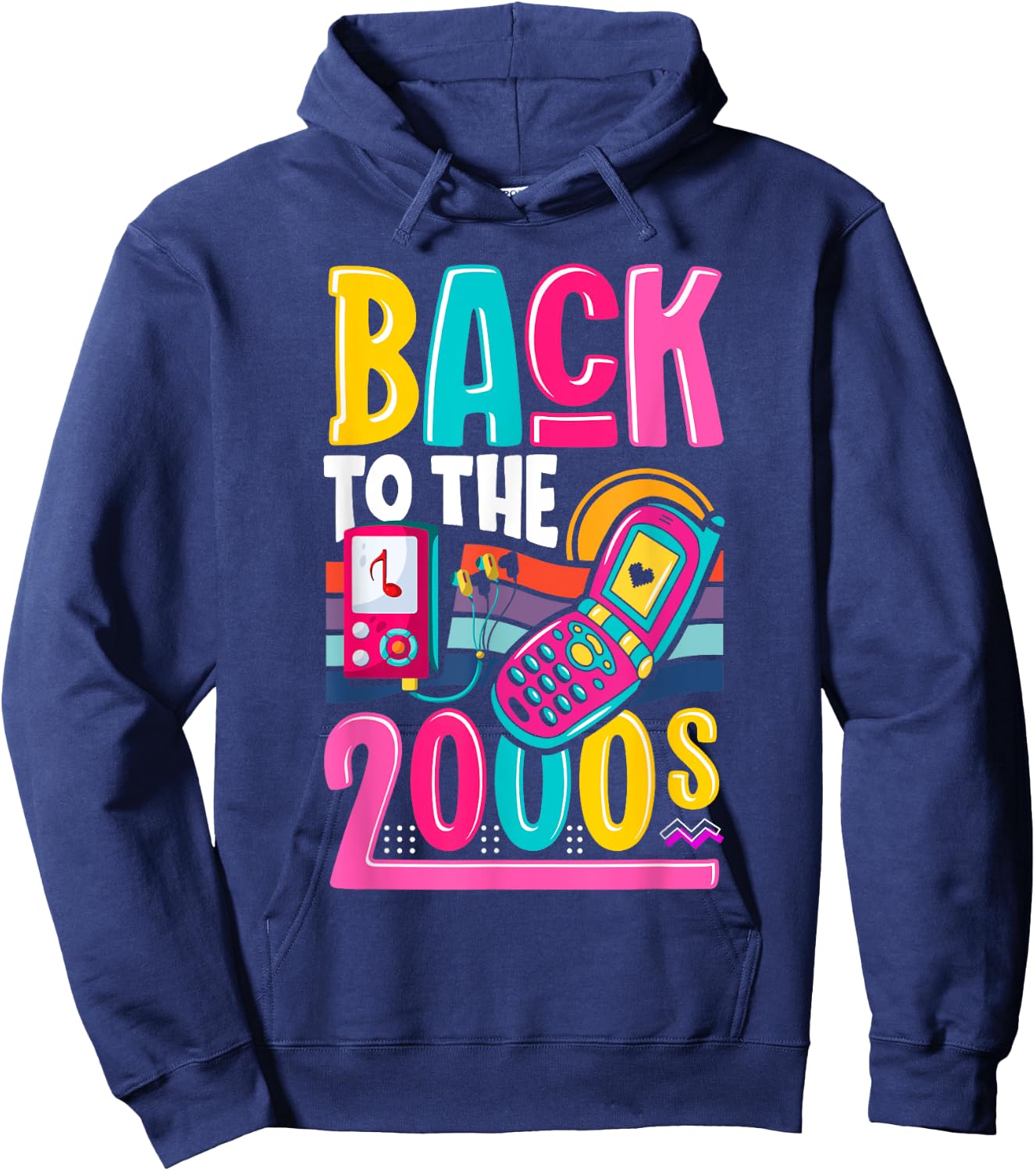 Back to the 2000s vintage two thousand retro 00s Hoodie - Hoodie | Navy