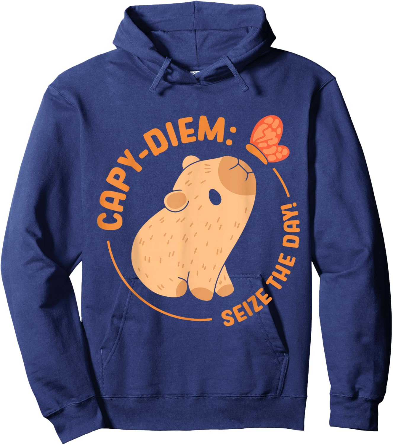 Capy Diem: Take advantage of the day Capybara's water pig Capybara Hoodie - Hoodie | Navy