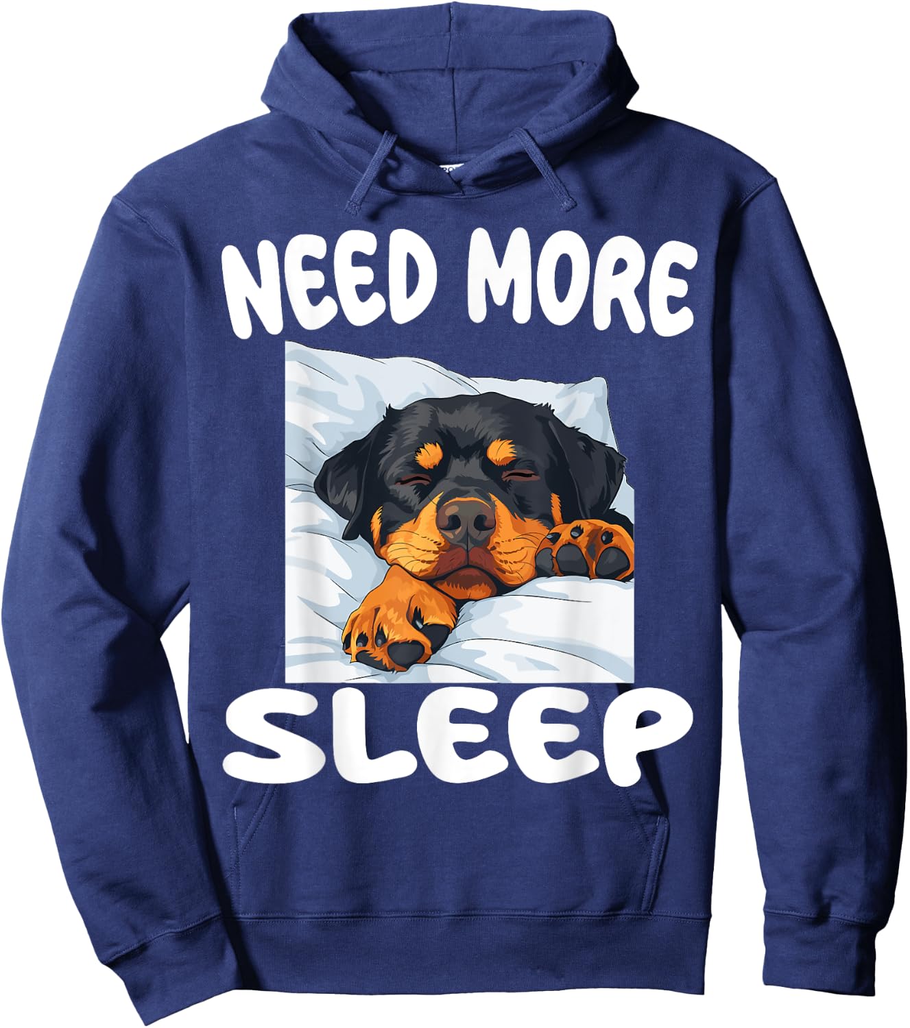 Cute Rottweiler Need more Sleep Pajamas Nightgown Hoodie - Hoodie | Navy