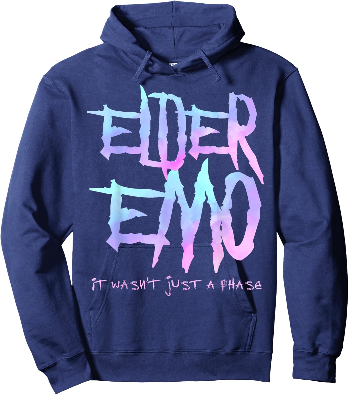 Elder Emo. it Wasn't just a Phase - Funny Emo Goth Hoodie - Hoodie | Navy