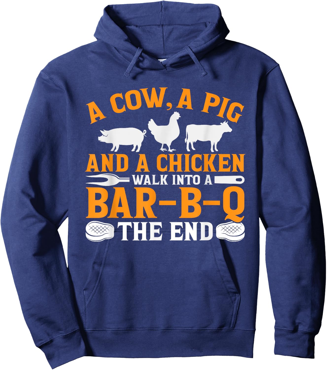 Barbecue BBQ Joke Gift Grill Lover and BBQ Master Chef Hoodie - Hoodie | Navy