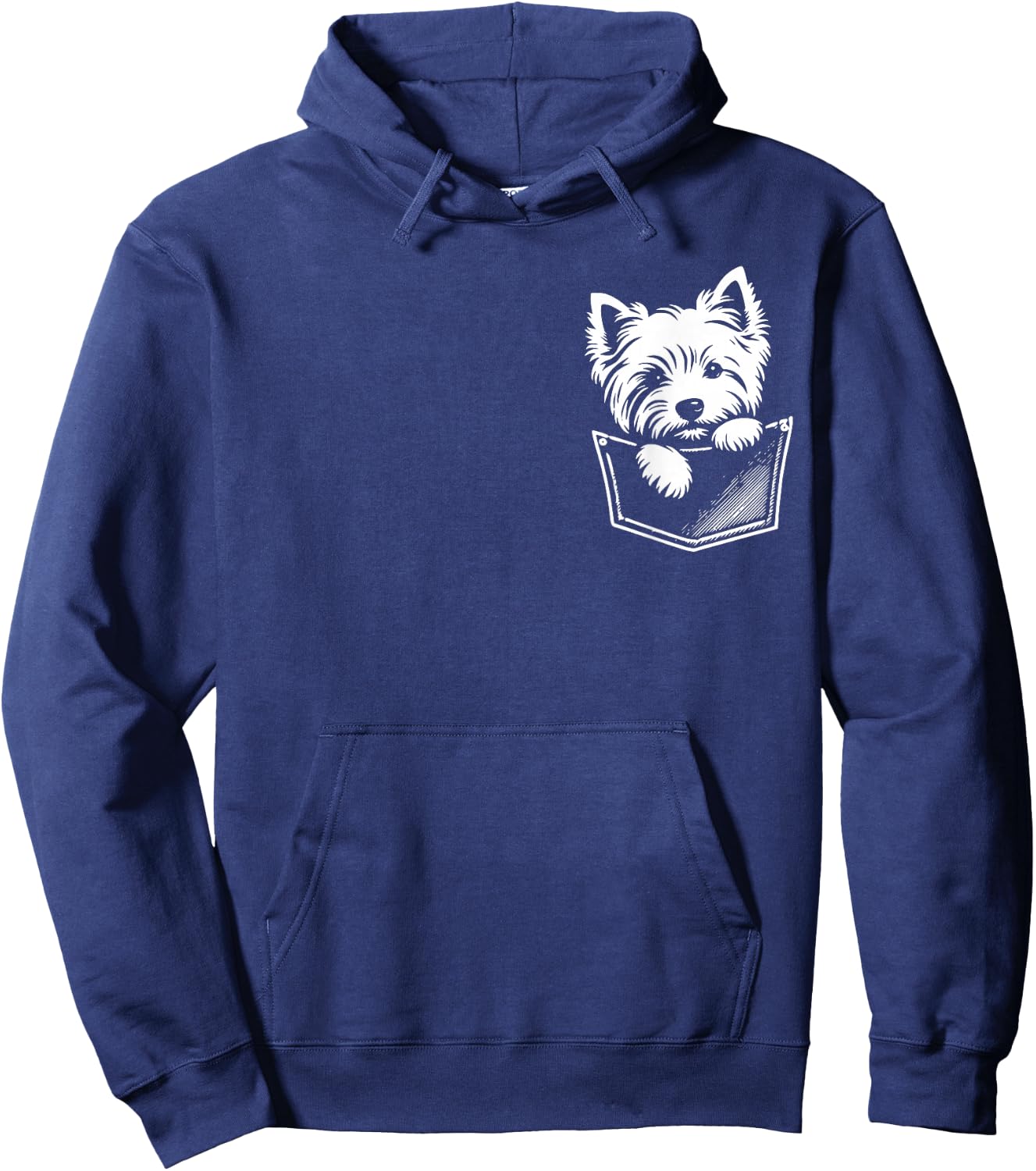 West Highland White Terrier Hund späht Westie Design Hoodie - Hoodie | Navy
