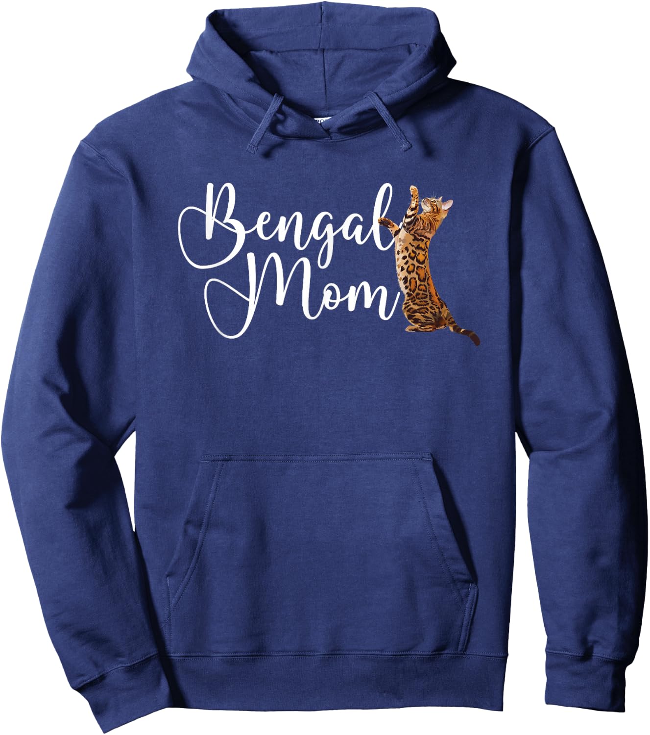 Bengal Kitten Asian Leopard Cat Lover Funny Bengal Mom Hoodie - Hoodie | Navy