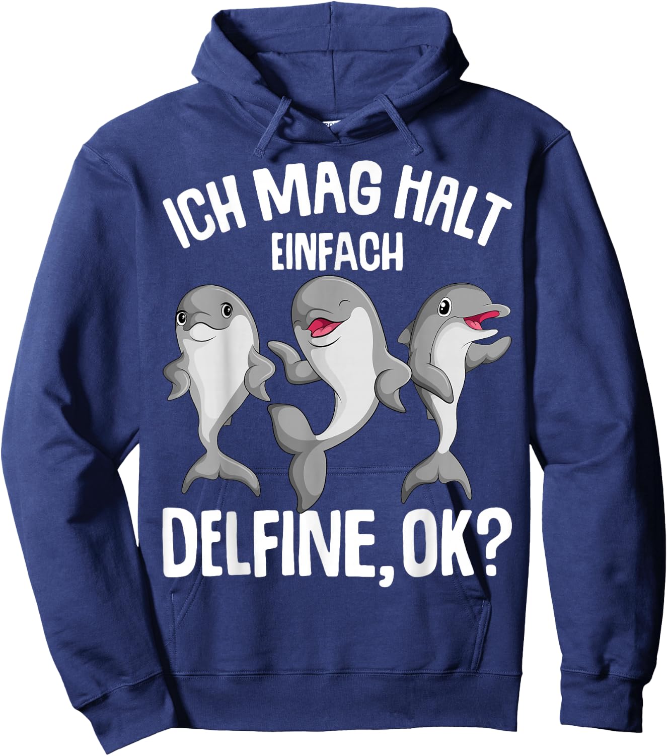Ich mag halt dolphin girls' children's , black, s Hoodie - Hoodie | Navy