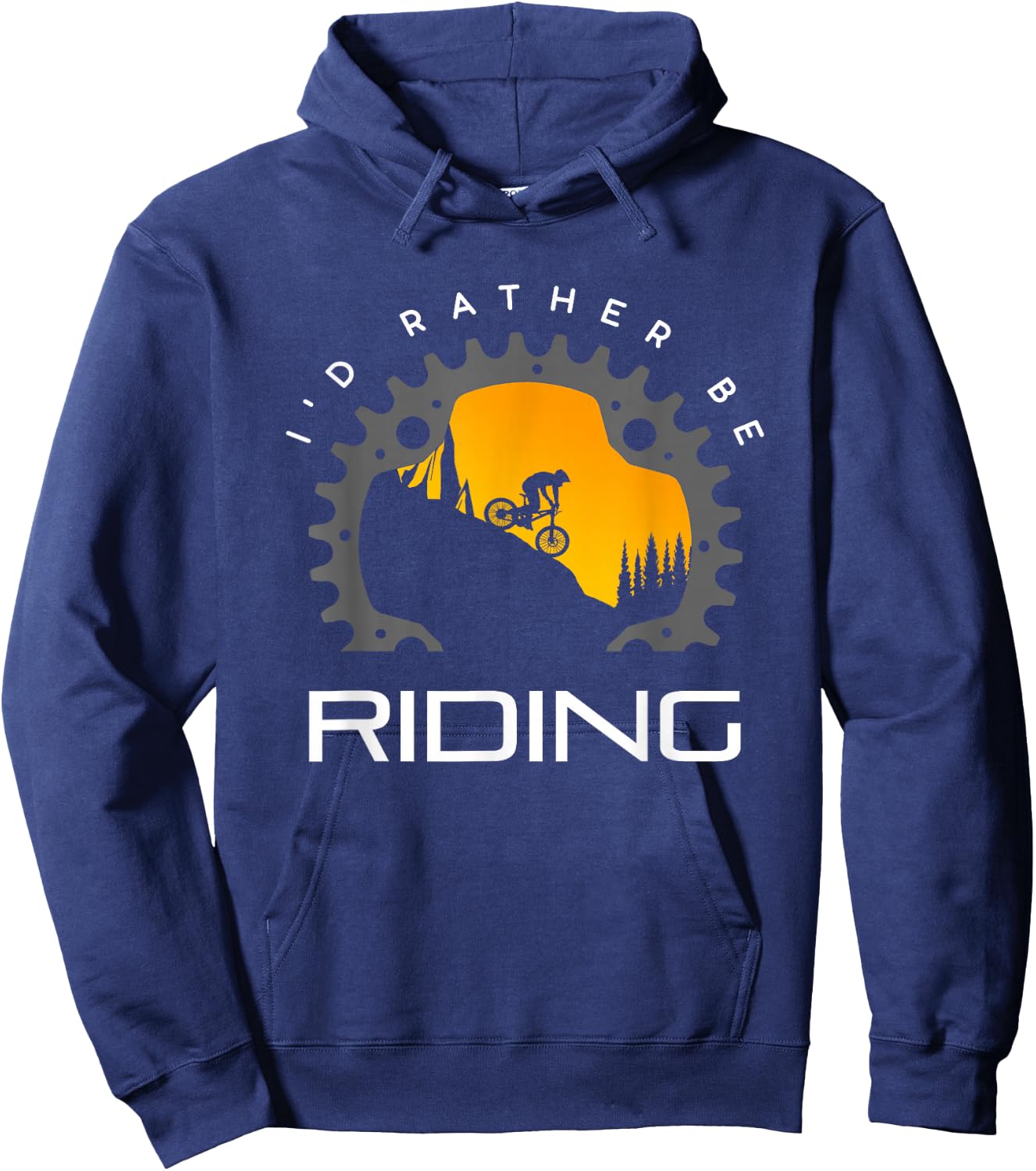 MTB Mountain Bike Apparel - MTB Mountain Bike Hoodie - Hoodie | Navy