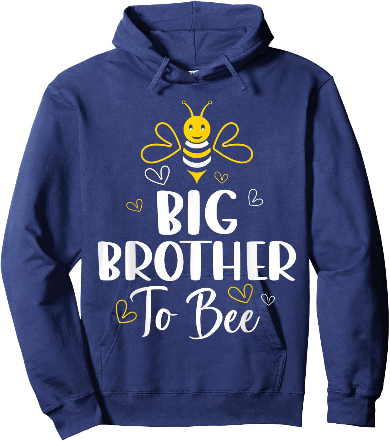 Big Brother to Bee Pregnancy Funny Baby Shower Big Brother Hoodie - Hoodie | Navy