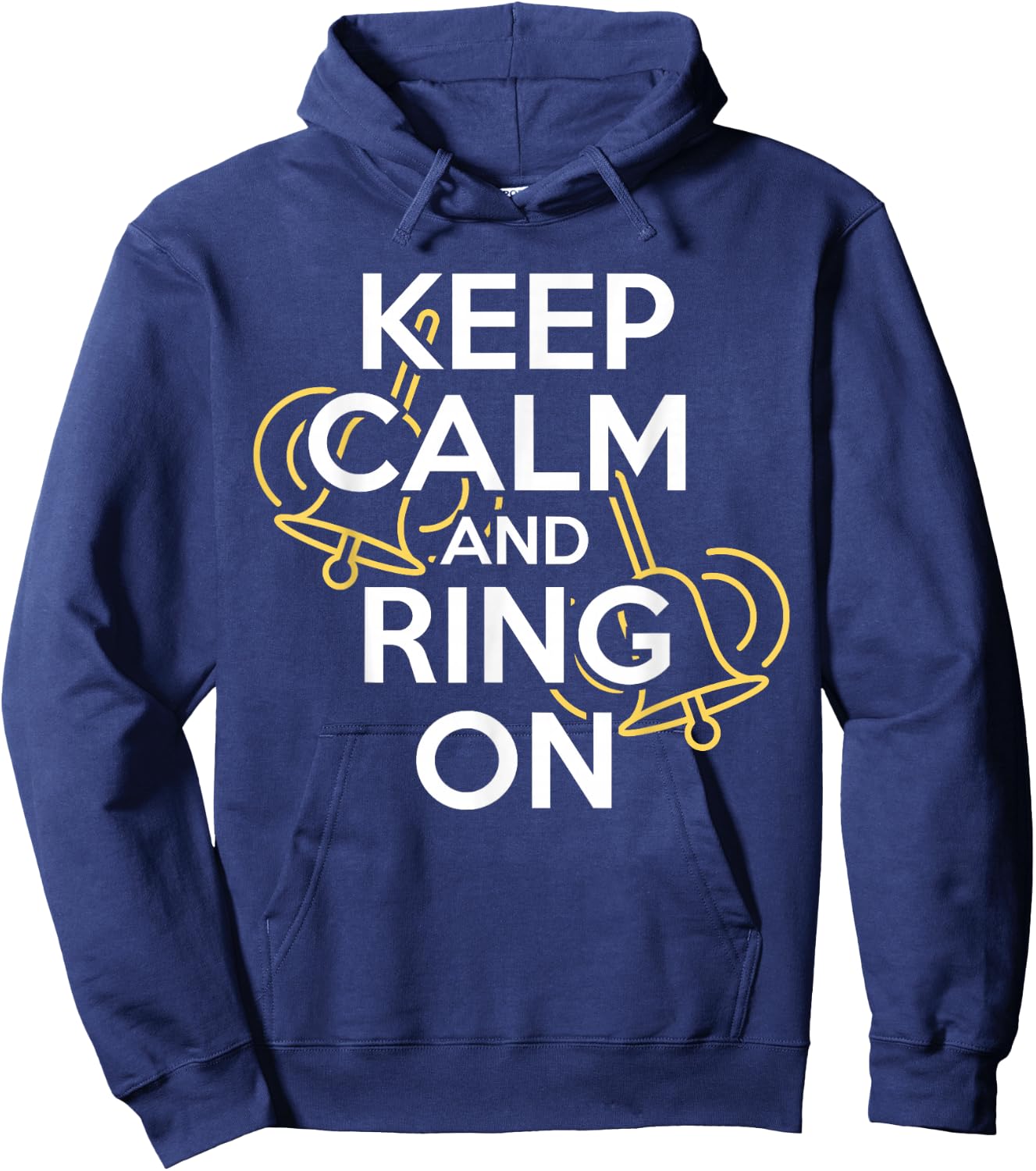 Keep Calm And Ring On Handbell Player Choir Gift Hoodie - Hoodie | Navy