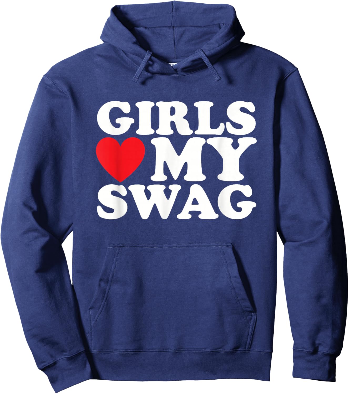 Girls Heart My Swag Funny Hip Hop Love Hoodie - Hoodie | Navy
