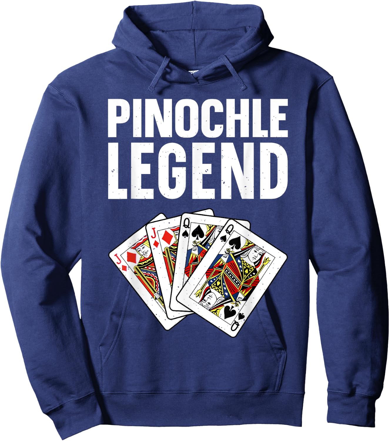 Funny Pinochle Art Women Card Game Pinochle Players Hoodie - Hoodie | Navy