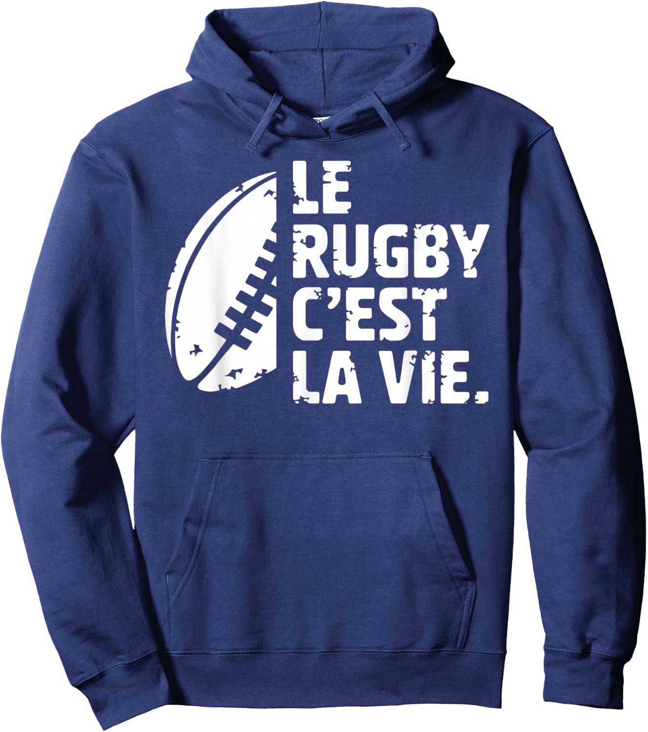 Rugby Is Life Gift for Players and Fans , Black, S Hoodie - Hoodie | Navy