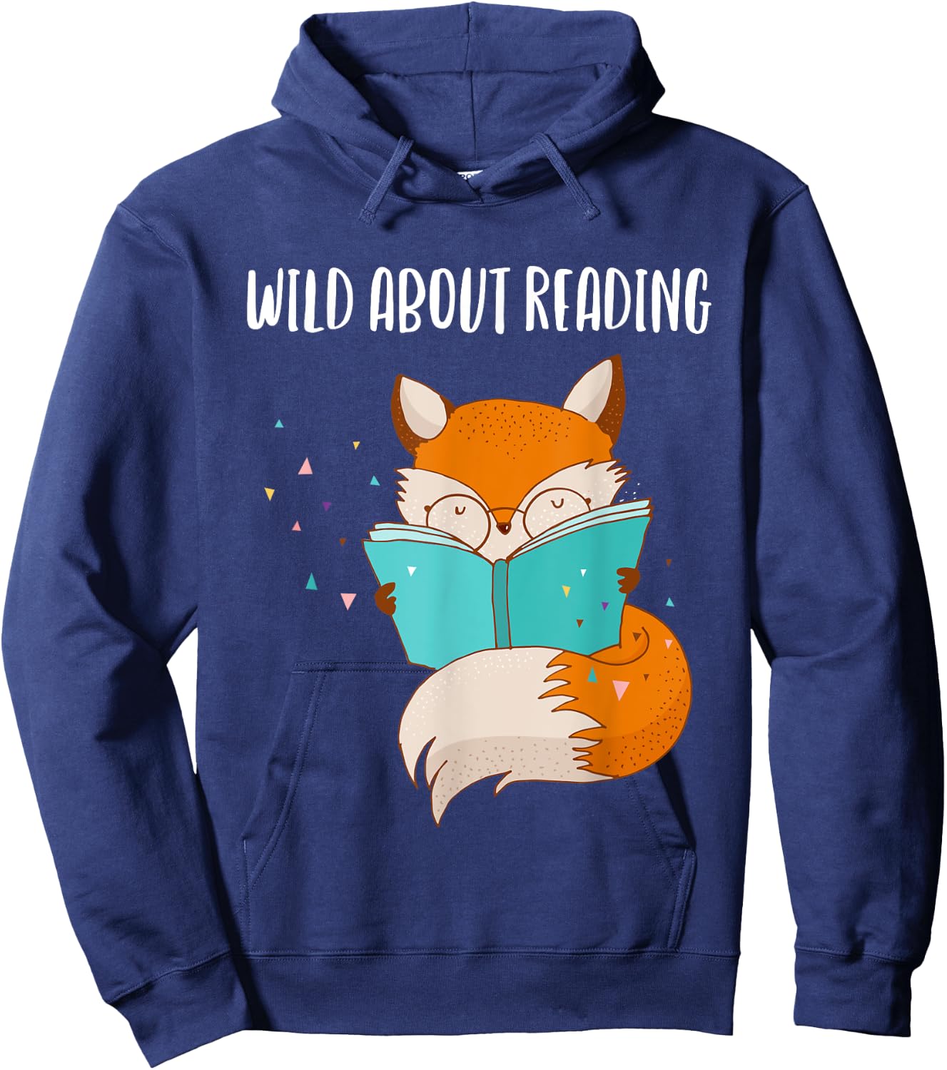 Wild About Reading Fox Awesome Design Shirt Men Women Gift Hoodie - Hoodie | Navy