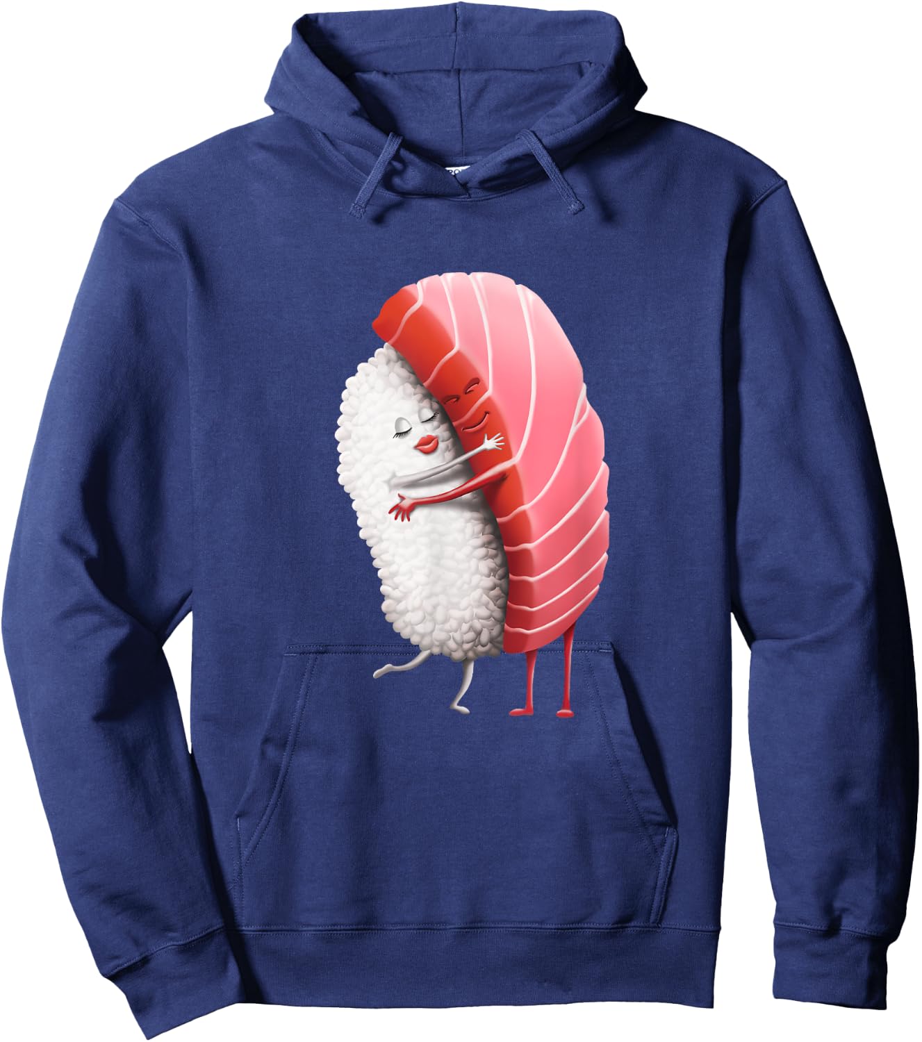 Tuna Sushi Hug Funny Maguro Hugging Japanese Gift Hoodie - Hoodie | Navy