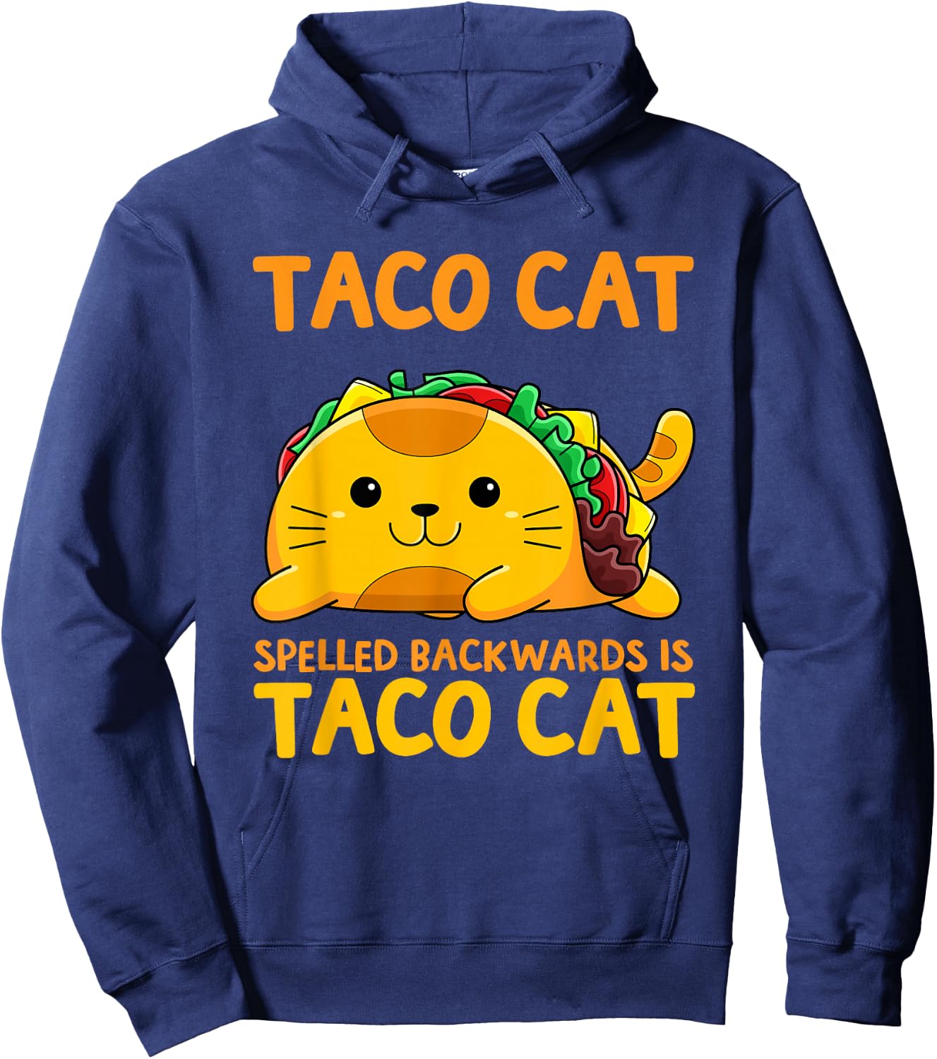 Tacocat Spelled Backwards Shirt Taco Cat Cinco De Mayo Hoodie - Hoodie | Navy