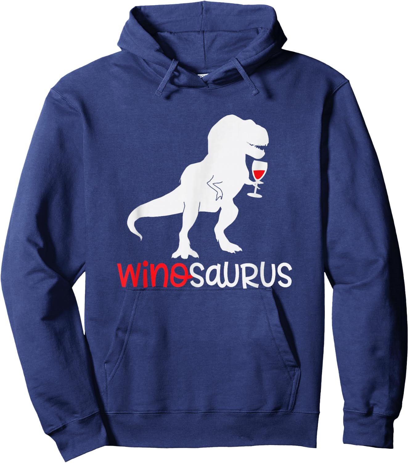 Winosaurus Wino Saur Women Wine Lover Funny Dino Lover Gift Hoodie - Hoodie | Navy