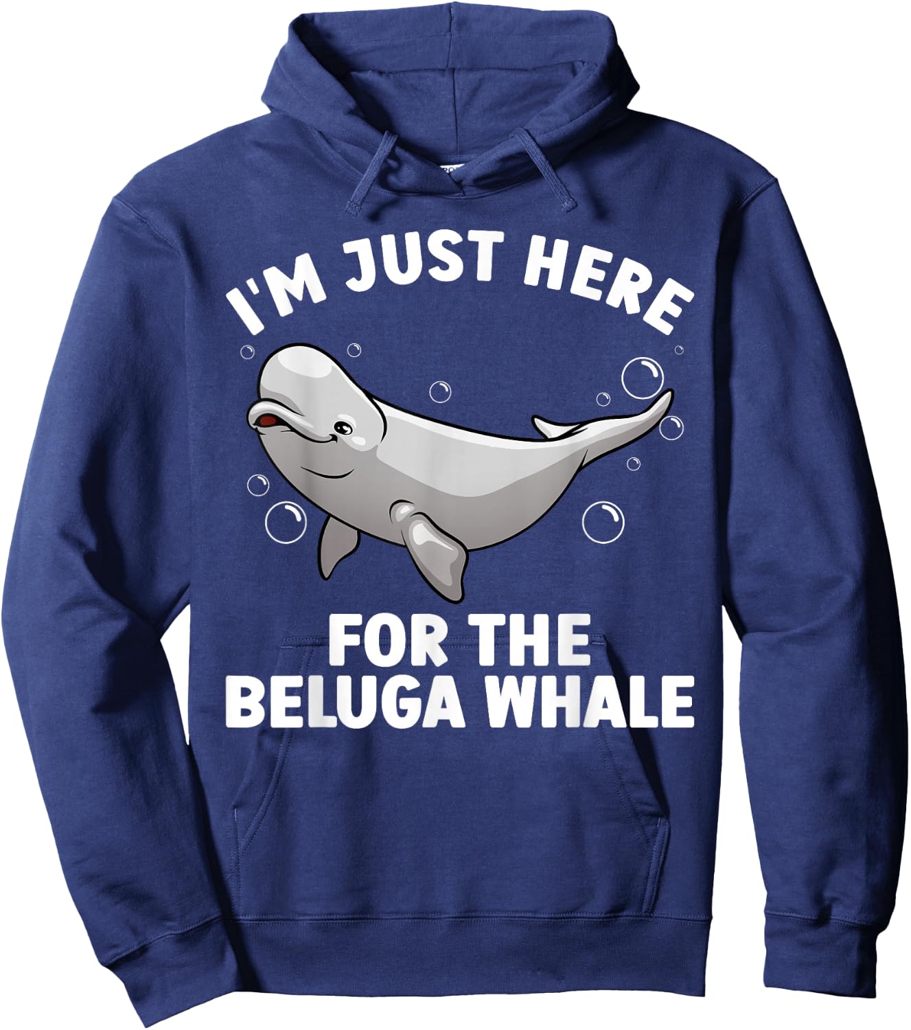 Funny Beluga Whale Art Women Kids Beluga Whale Lover Hoodie - Hoodie | Navy