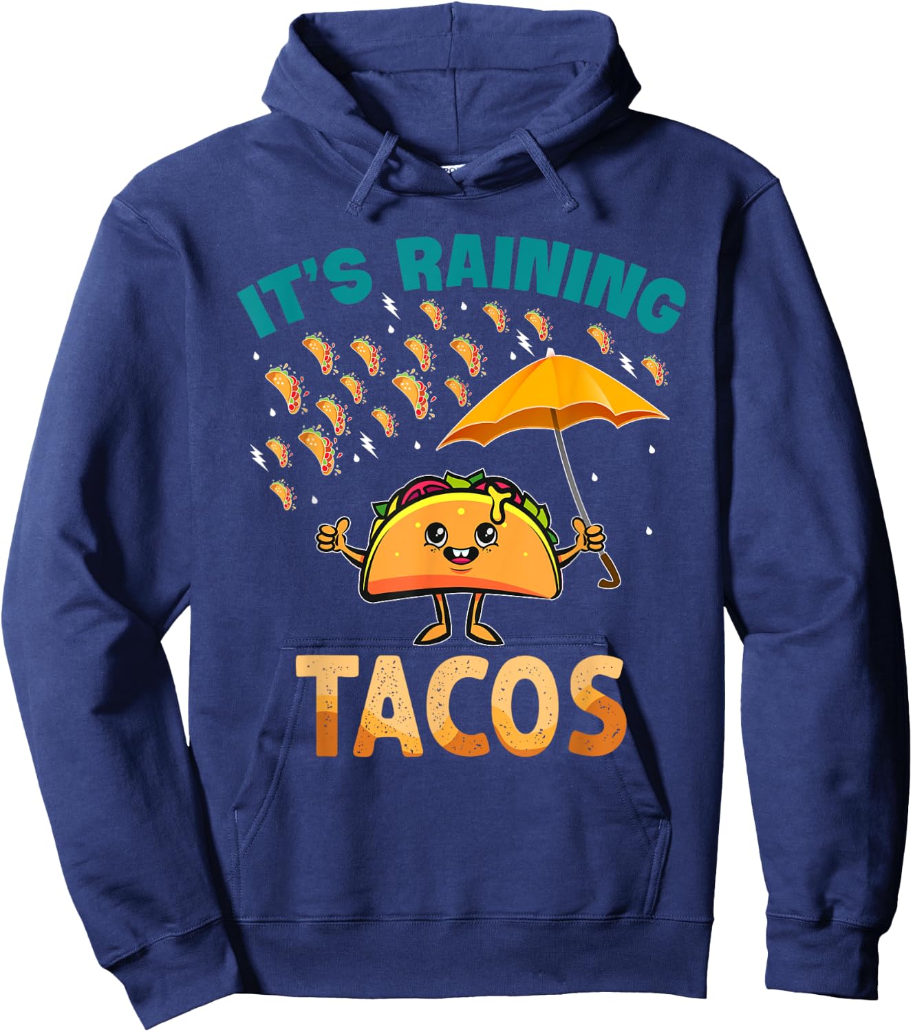 It is Raining Tacos Funny Taco Kids Girls Boys Gift Hoodie - Hoodie | Navy