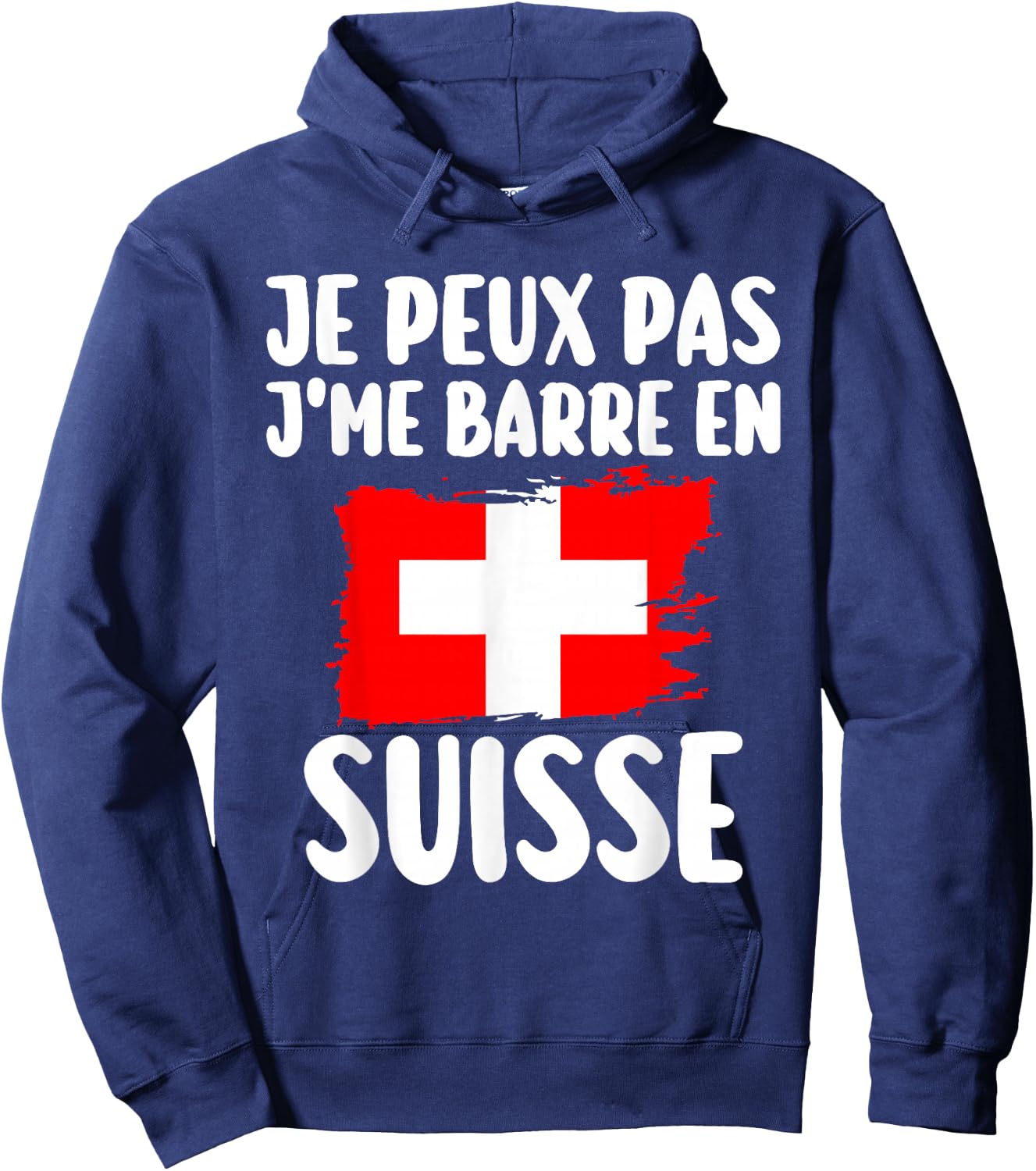 J'Peux Pas J'Me Barre En Suisse Travel Gift , Black, S Hoodie - Hoodie | Navy