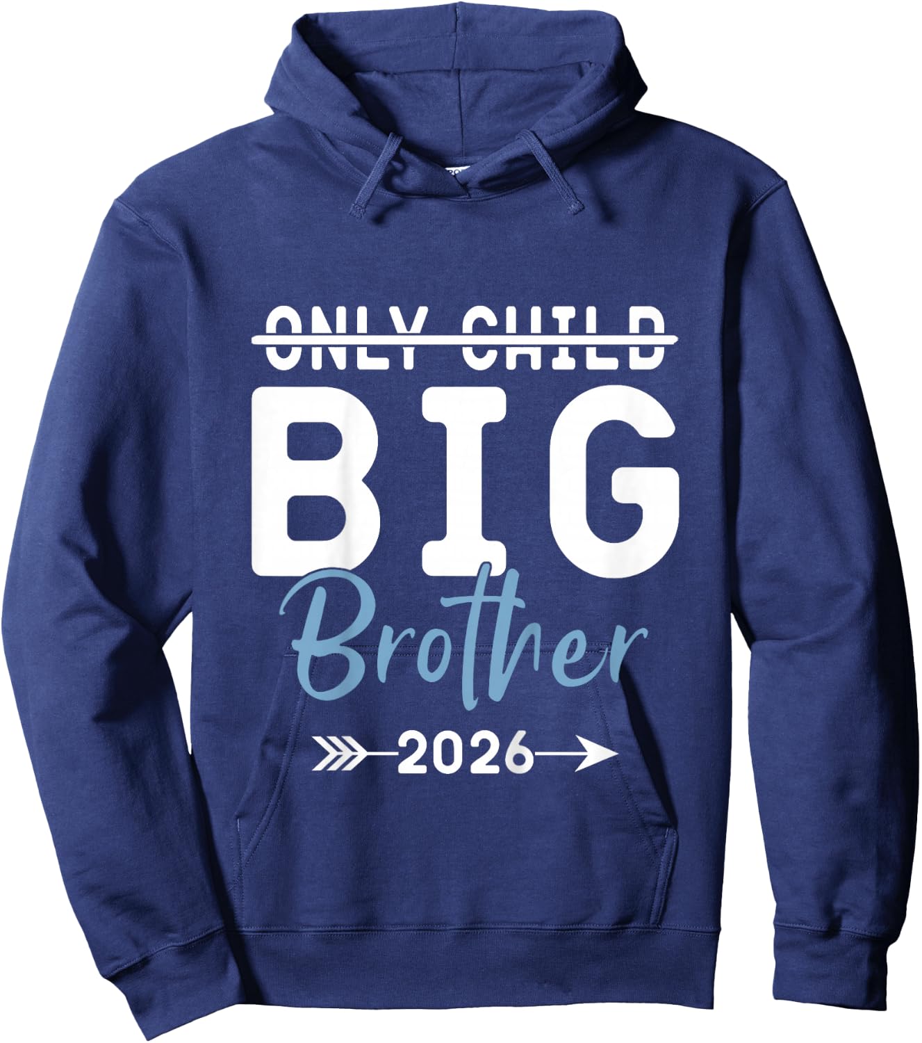Kids Only Child Big Brother 2026, Promoted To Big Brother 2026 Hoodie - Hoodie | Navy