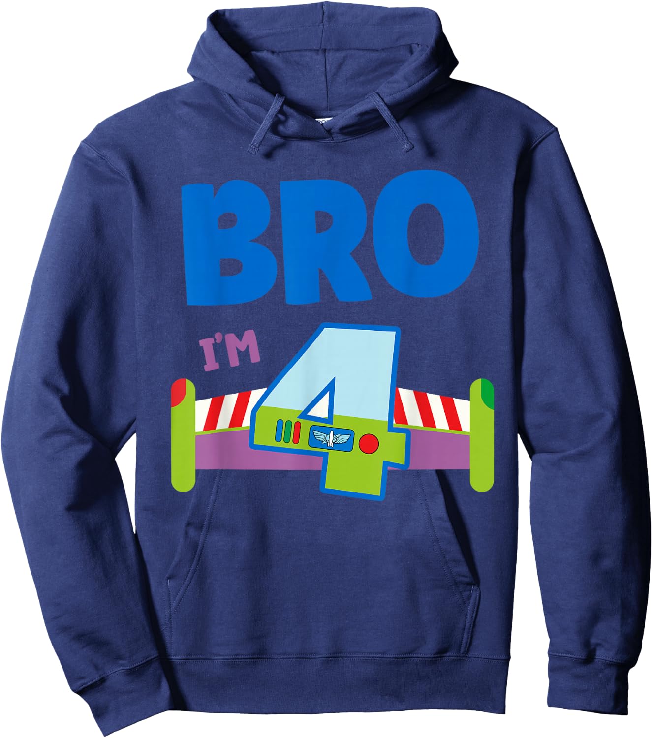 4th Birthday Boy Toy Lover Bro I'm 4 Year Old Story Party Hoodie - Hoodie | Navy