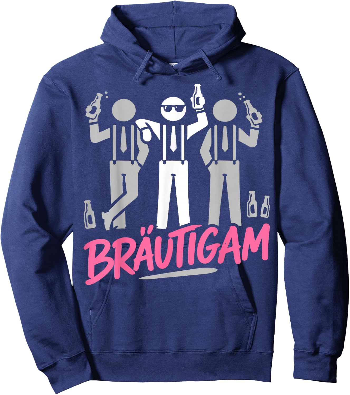 Bräutigam Junggesellenabschied Männer Poltern JGA Hoodie - Hoodie | Navy