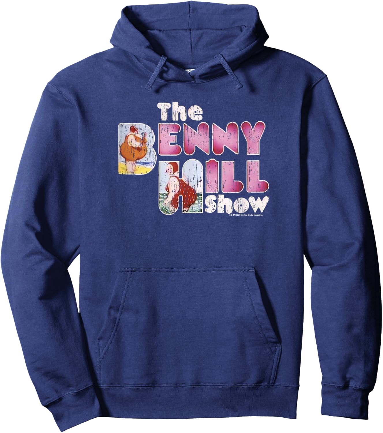 Benny Hill Show Lady at the Seaside Comedian , Black, S Hoodie - Hoodie | Navy