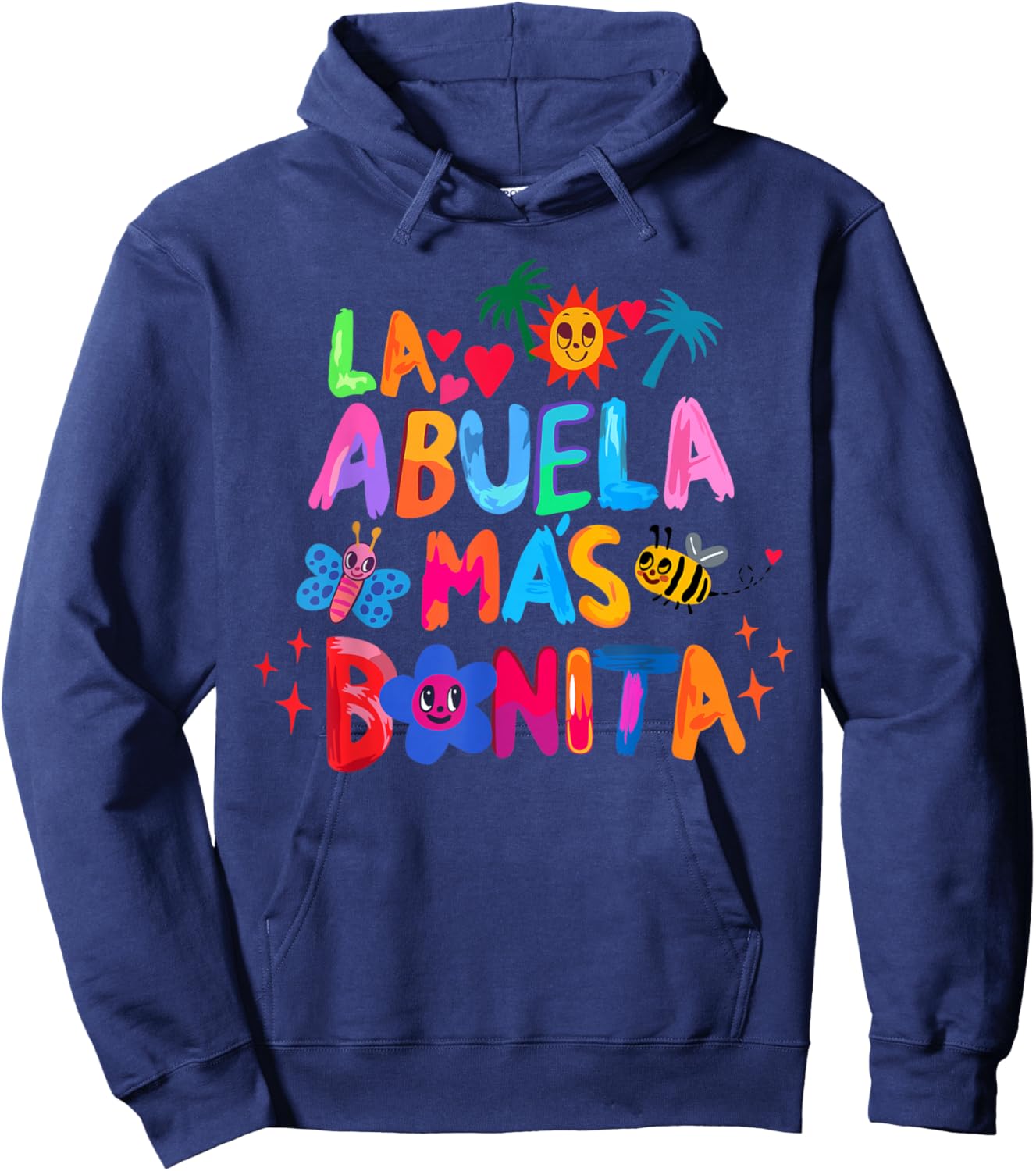 La Abuela Más Bonita | Abuela Latina Grandmother Spanish Hoodie - Hoodie | Navy