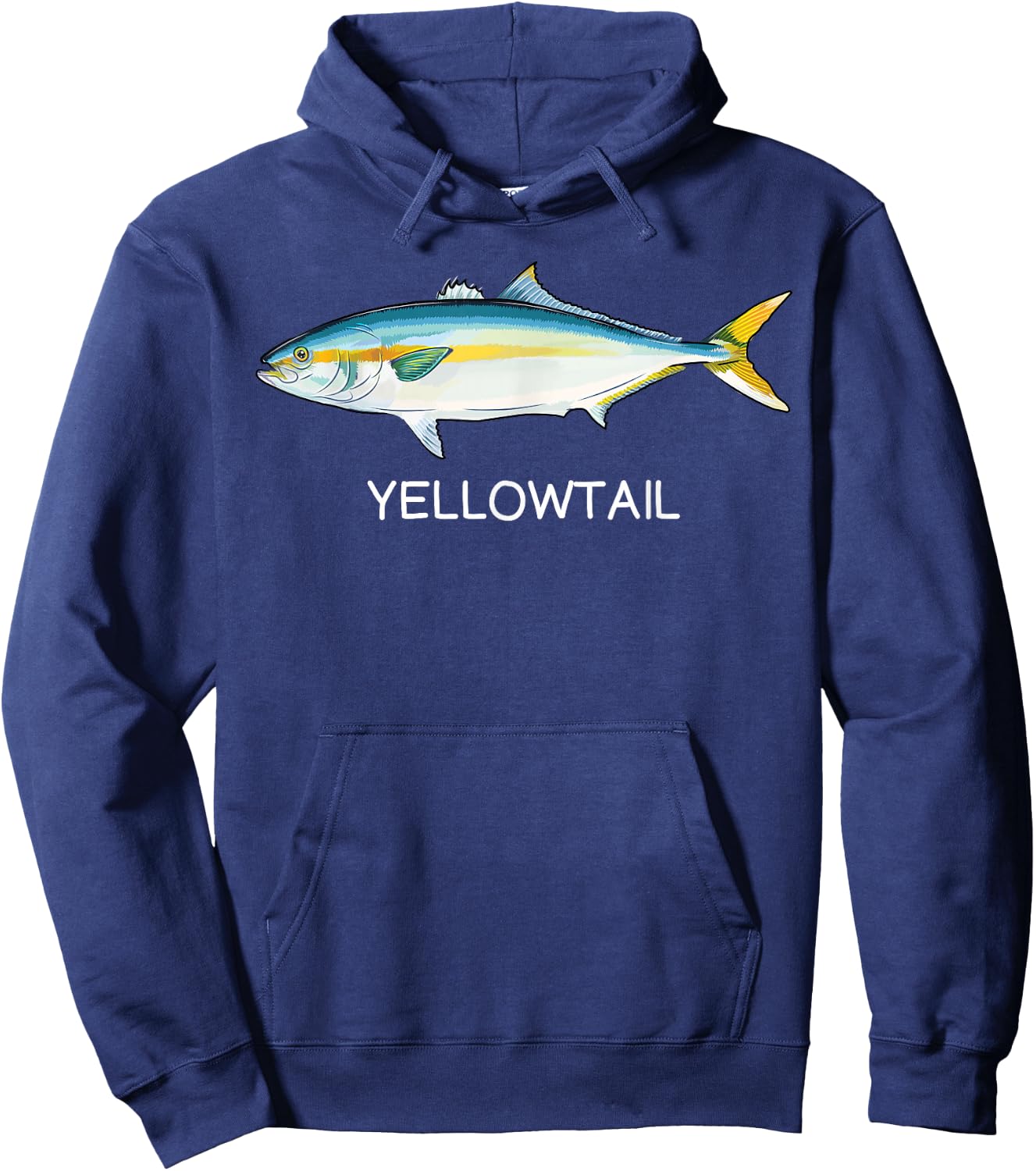 Yellowtail Saltwater Game Fish Hoodie - Hoodie | Navy