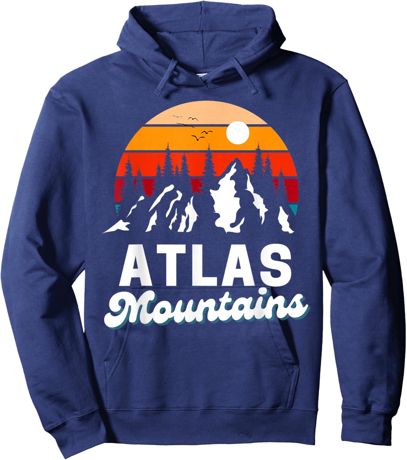 Atlas Mountains Outdoor Hiking Nature Retro Souvenir Hoodie - Hoodie | Navy