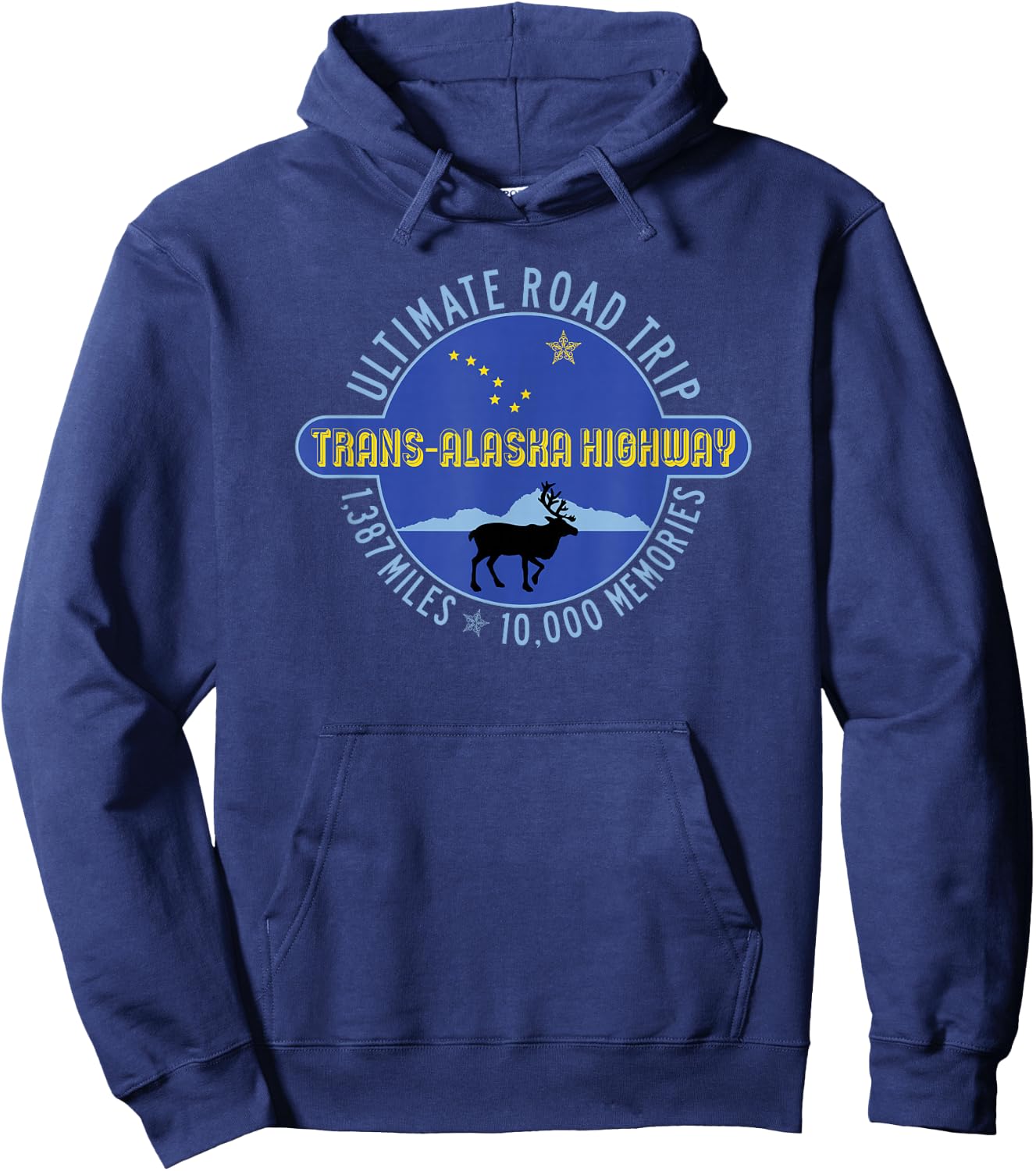 Trans-Alaska Highway Souvenir Al-Can Road Trippers Vacation Hoodie - Hoodie | Navy