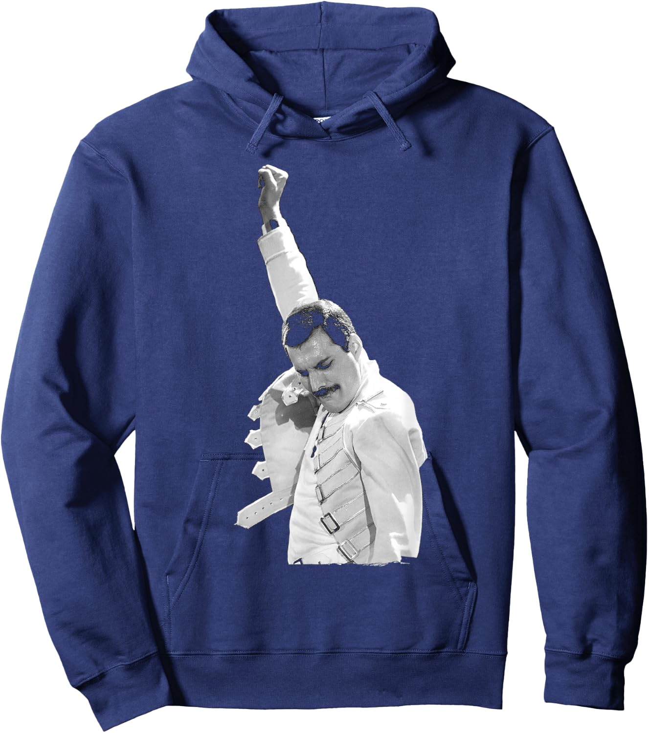 Freddie Mercury by Queen in Concert in Newcastle 1986 , Black, S Hoodie - Hoodie | Navy