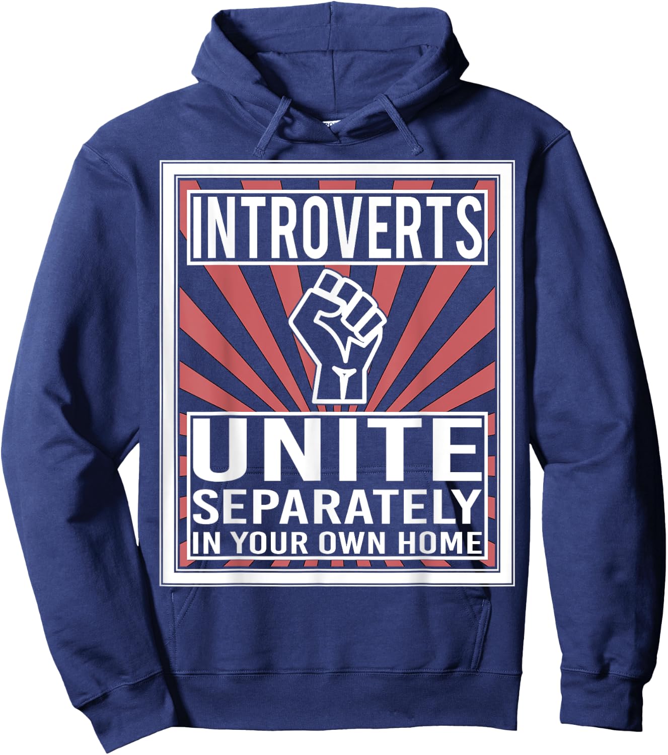 Introverts Unite Design And Men, Cool Funny Nerd Hoodie - Hoodie | Navy