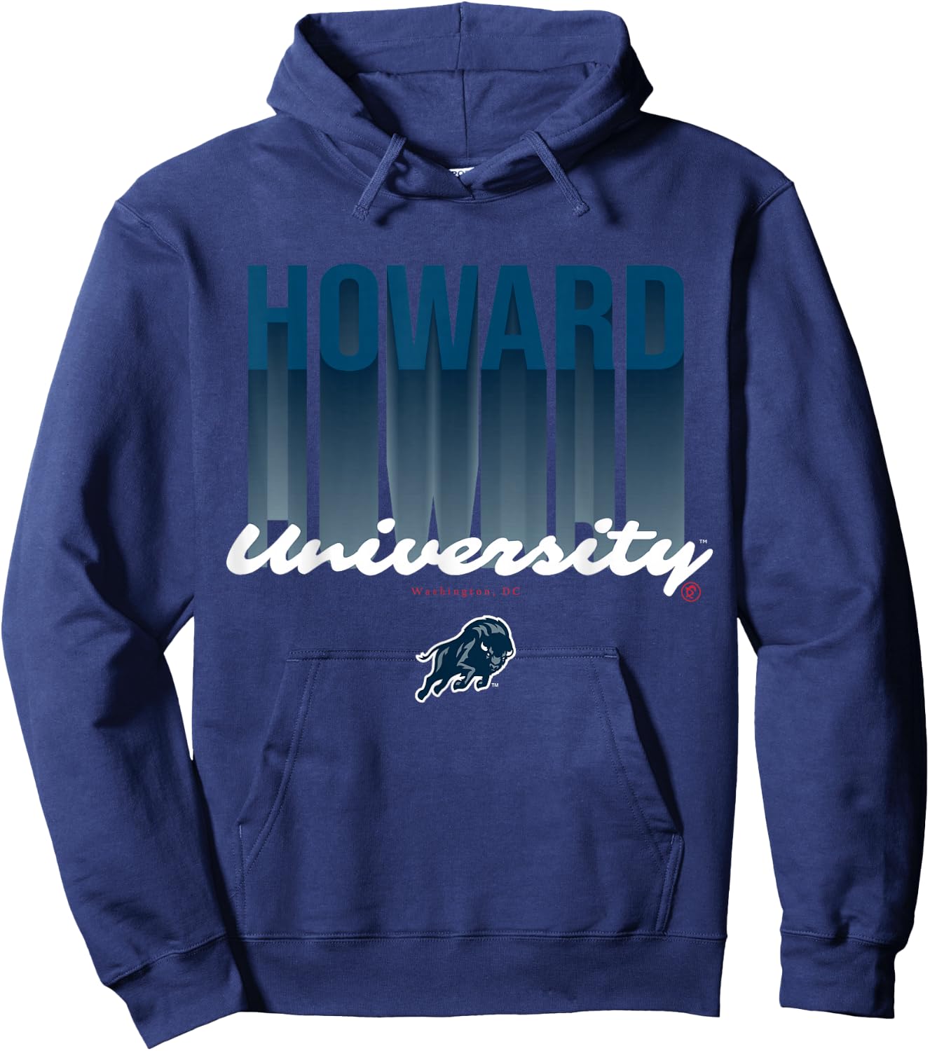 The Yard Essentials - Howard University - HU Fade Hoodie - Hoodie | Navy