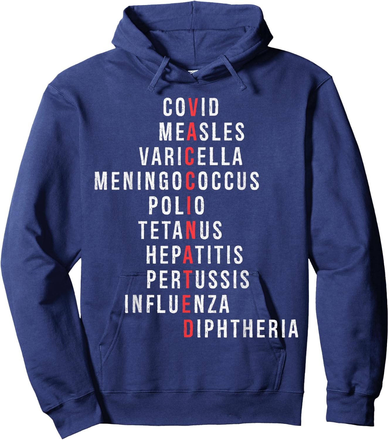 Funny Nurse Vaccinated COVID Vaccines Vaccines Saves Lives Hoodie - Hoodie | Navy