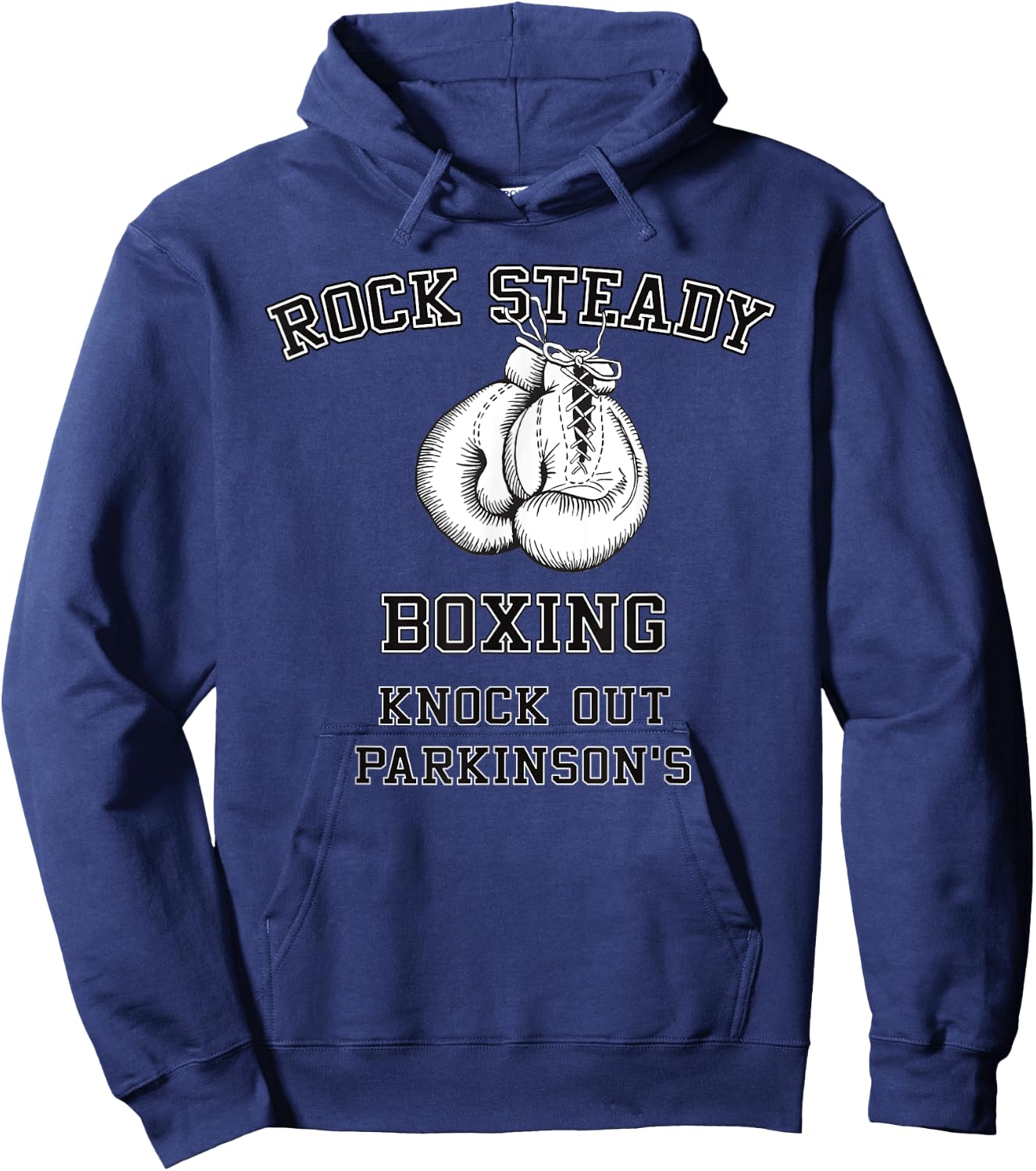 Rock Steady Boxing Knock Out Parkinson's Shirt Hoodie - Hoodie | Navy