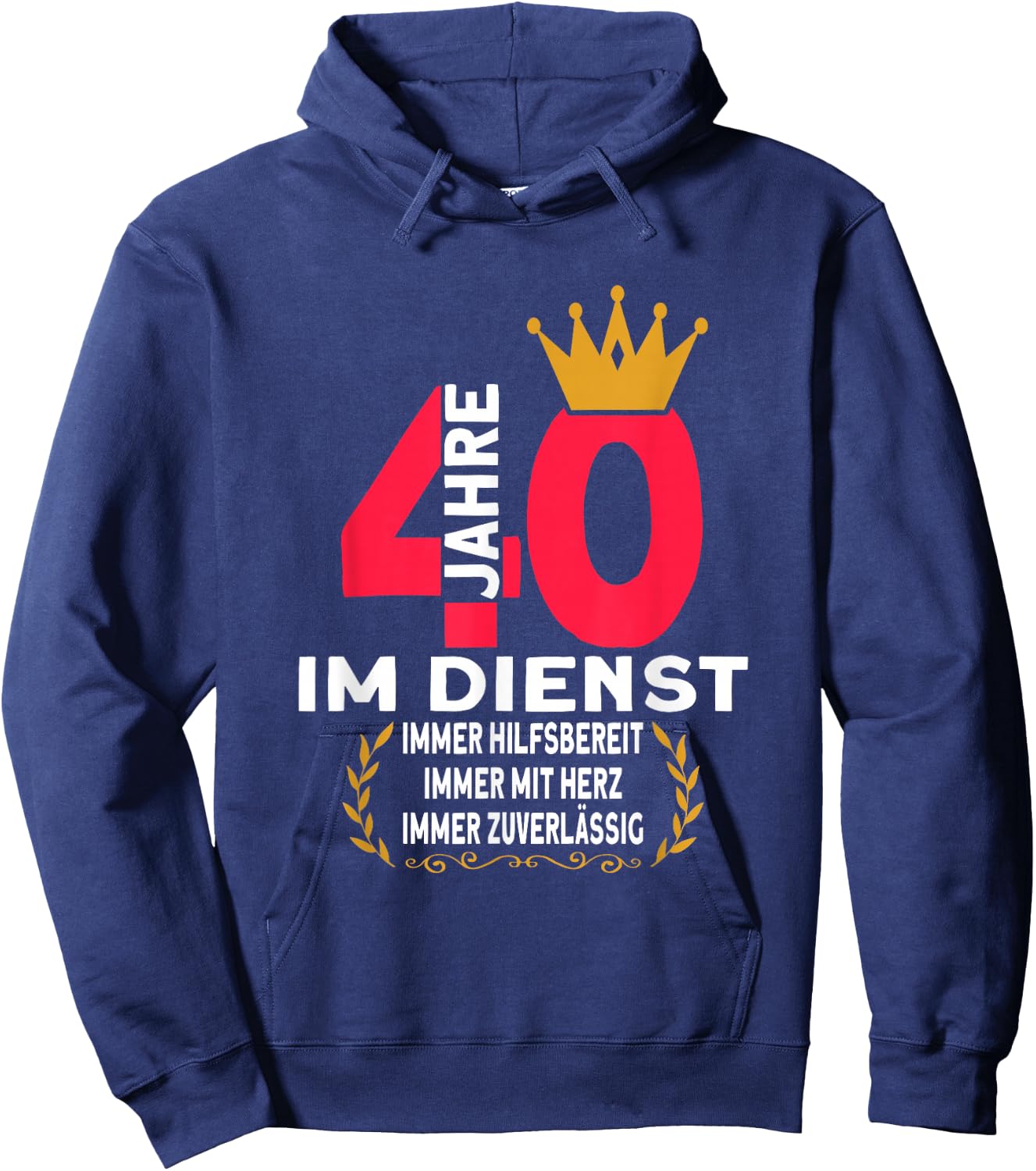 40 Years Service Anniversary Company Anniversary Work Anniversary , black, s Hoodie - Hoodie | Navy
