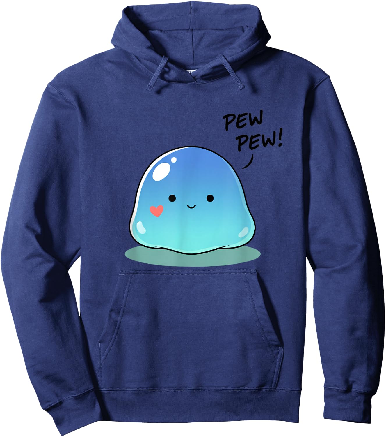Pew Pew Kawaii Slime Cute Anime Jelly Funny Gaming Hoodie - Hoodie | Navy